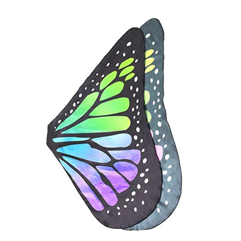 Красочные Крылья Радуги бабочки для женщин танец живота 360 градусов большие крылья бабочки реквизит вечерние Клубные сценические костюмы