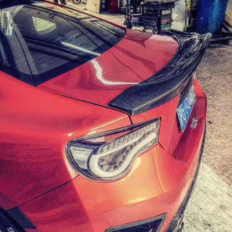Subaru BRZ багажника автомобиля типа FRP грунтовка и карбоновый спойлер из материала для Toyota GT86 2012 2013 ноги спойлер