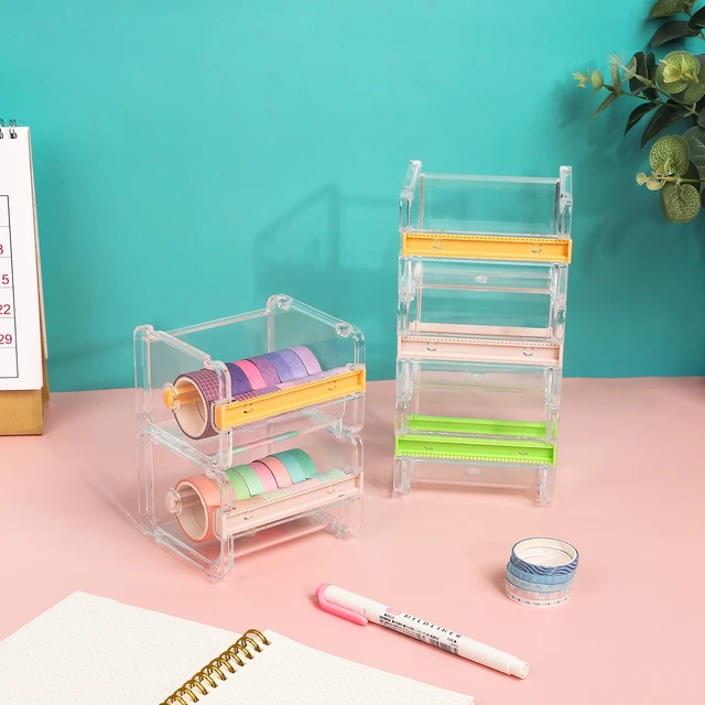 Creative Washi Tape Cutter Set Tape Tool Transparent Tape Holder Tape  Dispenser School Supplies Office Stationery