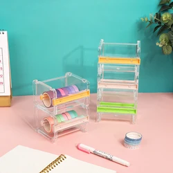 Ensemble de coupe ruban adhésif Washi créatif, outil Transparent, distributeur de ruban adhésif, fournitures scolaires, papeterie de bureau 