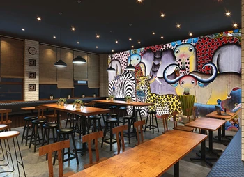 

[Self-Adhesive] 3D Cartoon Animal WG286 Wall Paper mural Wall Print Decal Wall Murals Belly