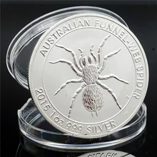 

Spot Animal Coin Australian Spider Commemorative Coin Commemorative Medal Silver Coin British Queen's Head Crafts Collectibles