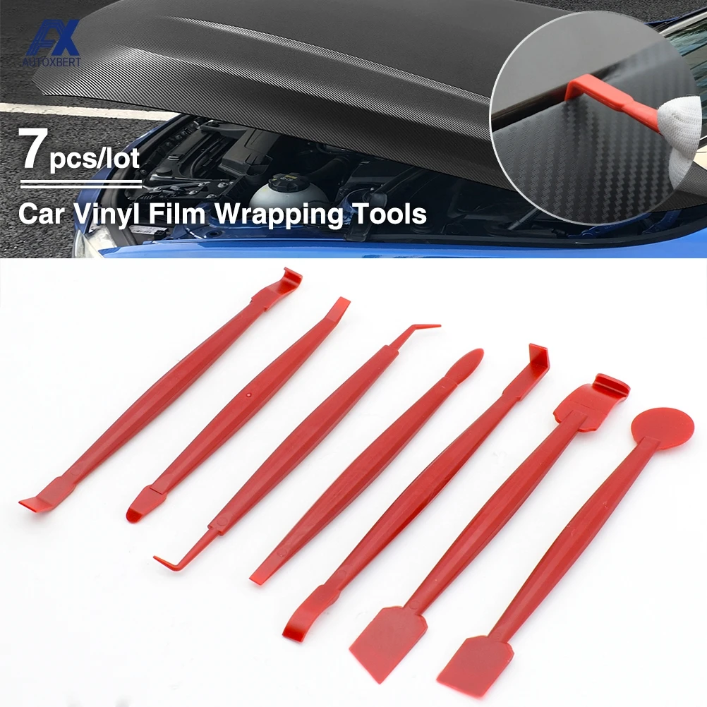 Car Vinyl Wrap Window Tint Film Tools Kit 7x Carbon Fiber Stickers Squeegee For Ford Hyundai VW Toyota