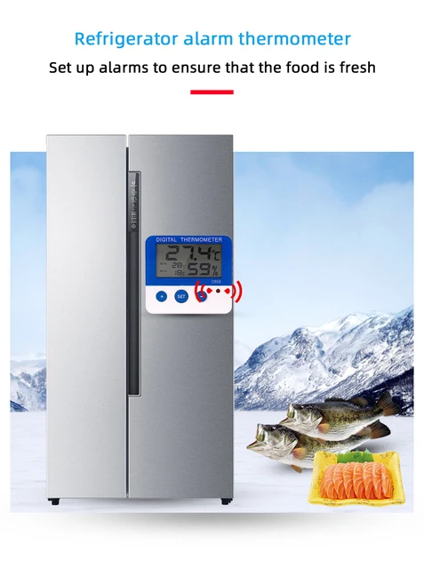 367D Indoor Outdoor Fridge Freezer Thermometer with 2 and Alarm for Home  Bar - AliExpress