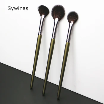 

Sywinas fan makeup brushes Top goat hair professional blush eye Blender contour highlighter brush high quality make up brush