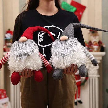 

30*30cm Cute Handmade Swedish Tomte Santa Christmas Faceless Doll Merry Christmas Decor Scandinavian Gnome Plush Birthday