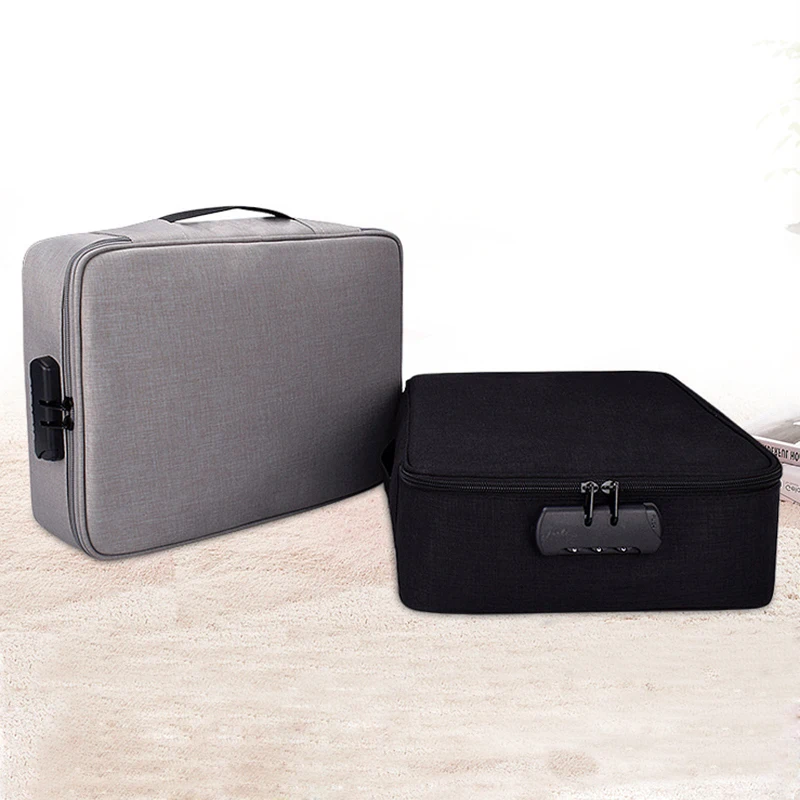 

Multi-layer Document Storage Box Document Storage Handbag Men And Women Waterproof Travel Briefcase Business Notebook Bag