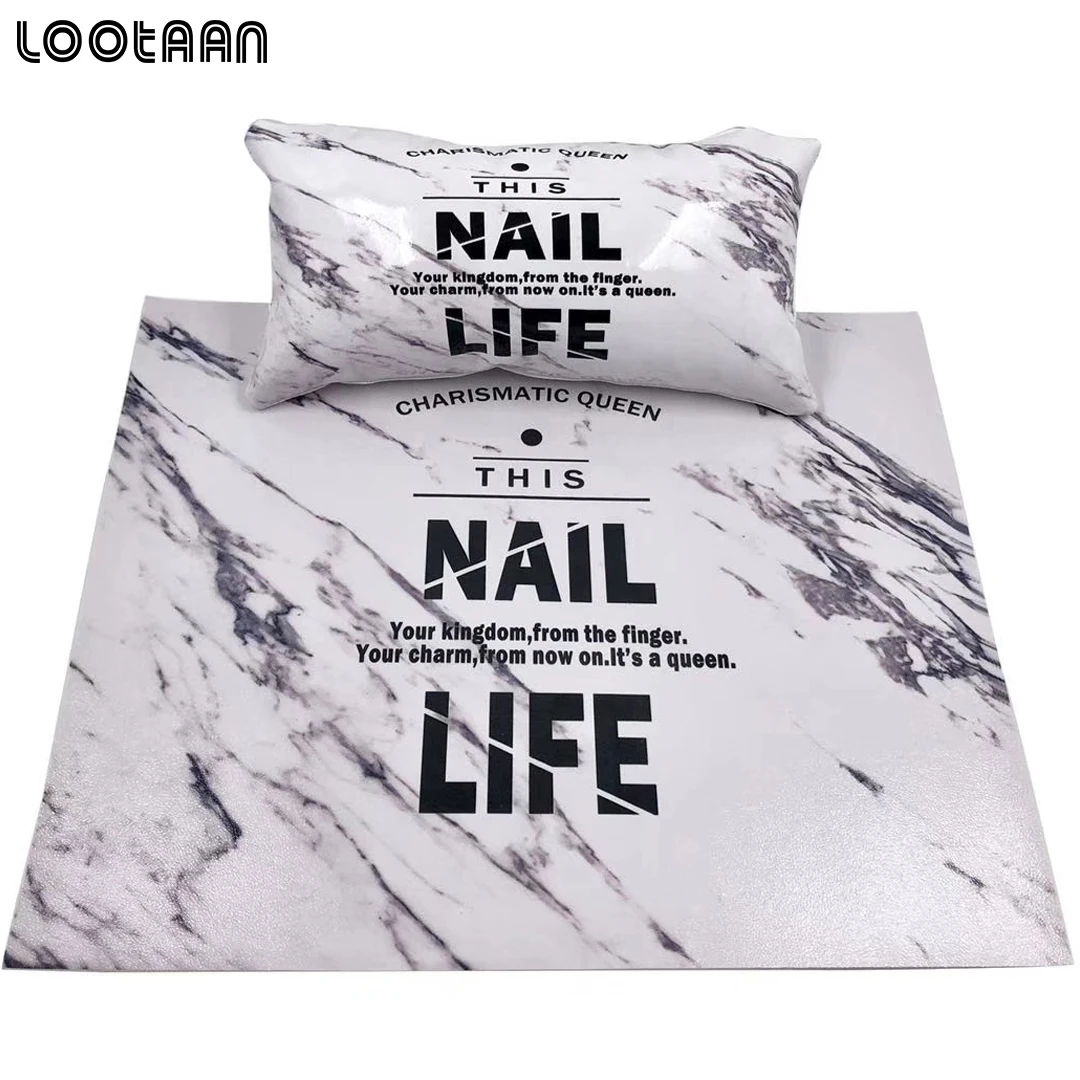Cushion-Holder Hand-Pillow-Set Table-Mat Wrist-Hand-Manicure Nail-Art Salon Soft Marbling
