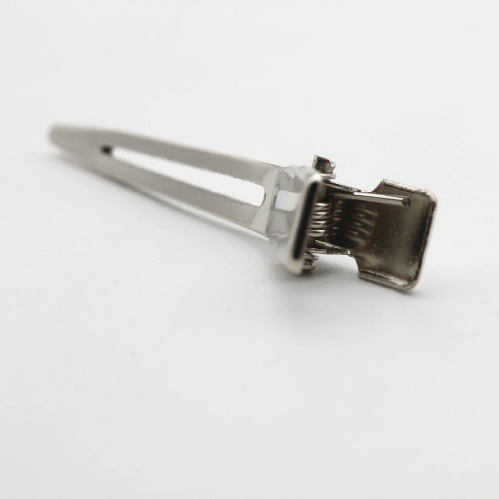 50x Iron Alligator Single Prong Hair Clips Crocodile Duck Bill Clips DIY