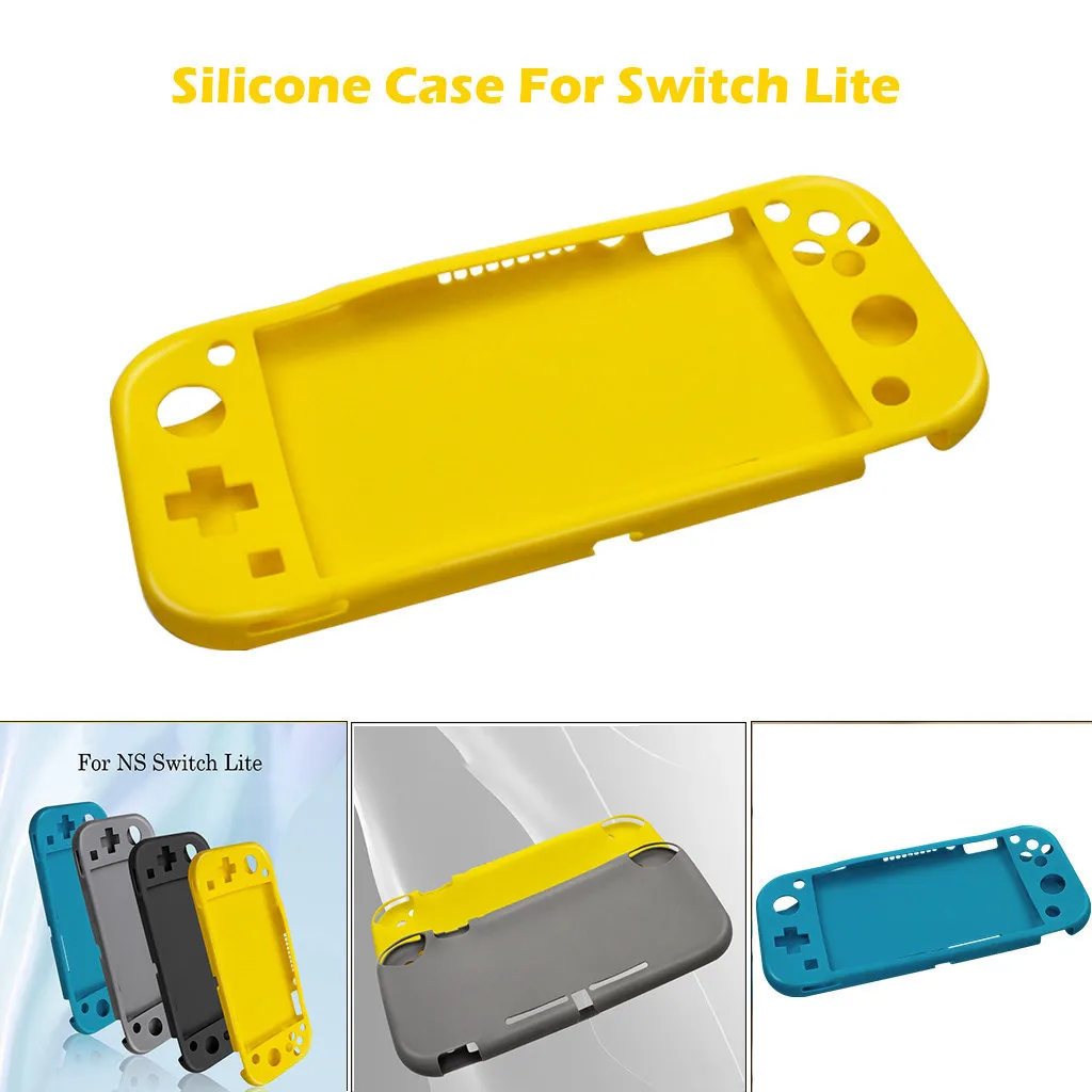 

Silicone Protective Half pack Pure colour Case Cover For Switch Lite Console Soft texture case cover for game abrasion resistant