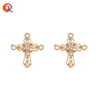 

Cordial Design 50Pcs 23*26MM Jewelry Accessories/Earring Connectors/Rhinestone Cross Shape/DIY Parts/Hand Made/Earring Findings