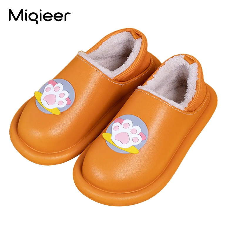 

Cute Winter Children Slippers Girls Soft Plush Warm Shoes Indoor Outdoor Rain Waterproof Cotton Slipper Kids Non-Slip Home Shoes