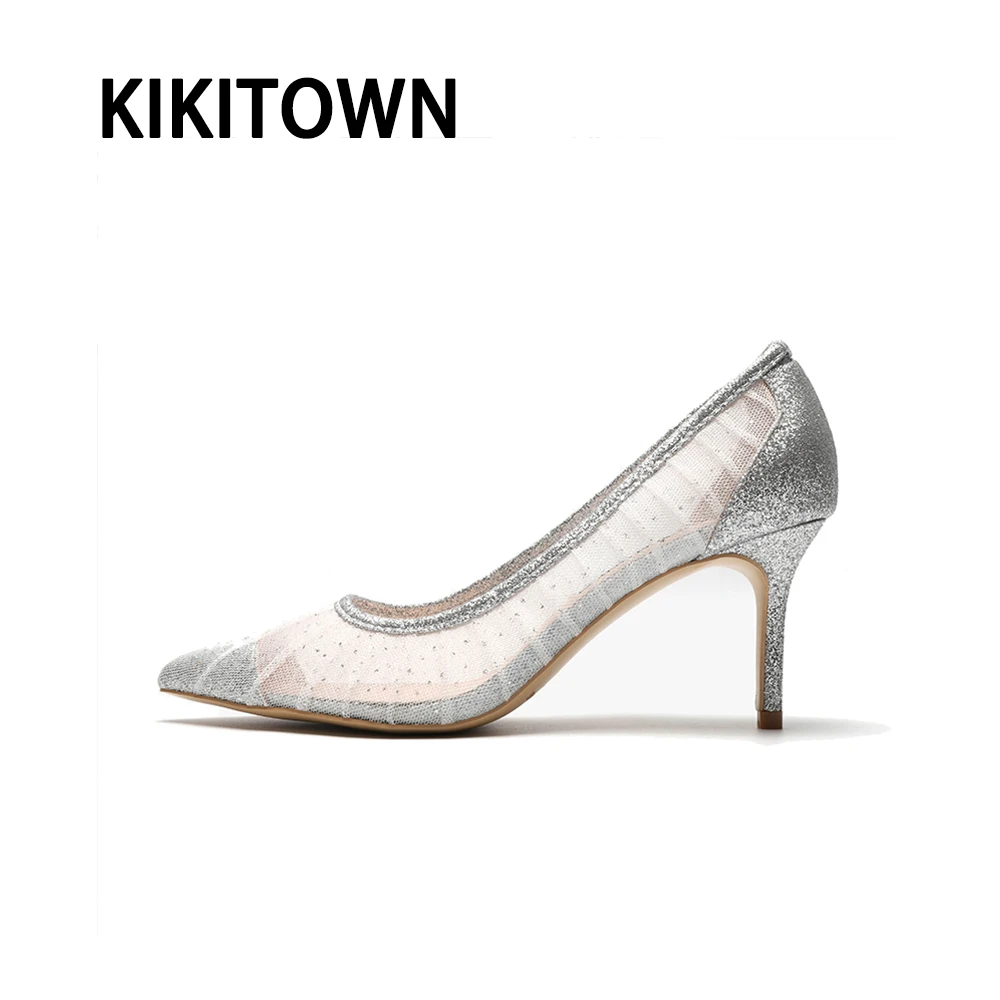 

Spring new fashion pointed lace 7cm slim heels women's high heels shoes