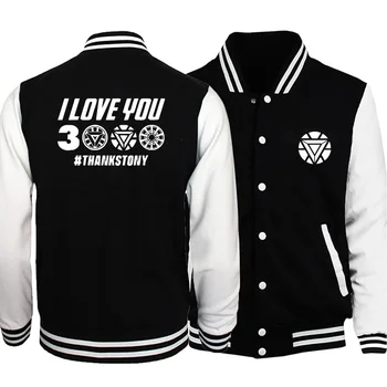 

The Avengers 4 Iron Man I Love You 3000 New 2019 Winter Jackets Men Baseball Clothing Bomber Hip Hop Streetwear Coat Jacket Mans