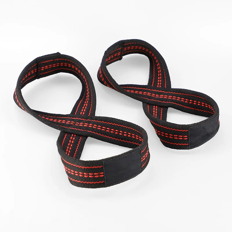 Figure 8 Weight Lifting Straps Strap for Bar Fitness Horizontal Bodybuilding Pull-ups Powerlifting Equipment Gym DeadLift Wrist