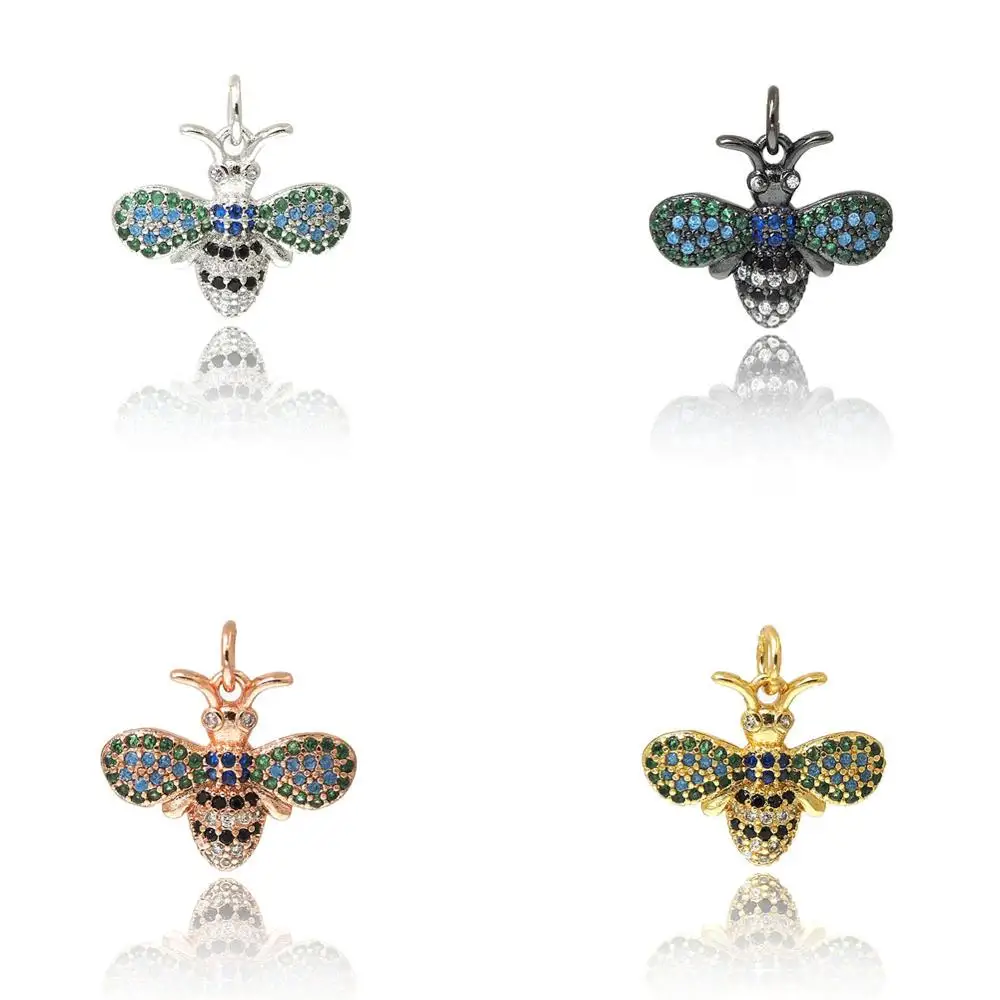 

Insect Pendant Colorful Gemstone Micro Shop Pendant Personalized Jewelry Necklace Pendant