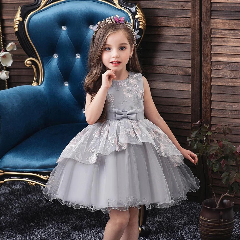 Baby Girls Grey Princess Dress For ...