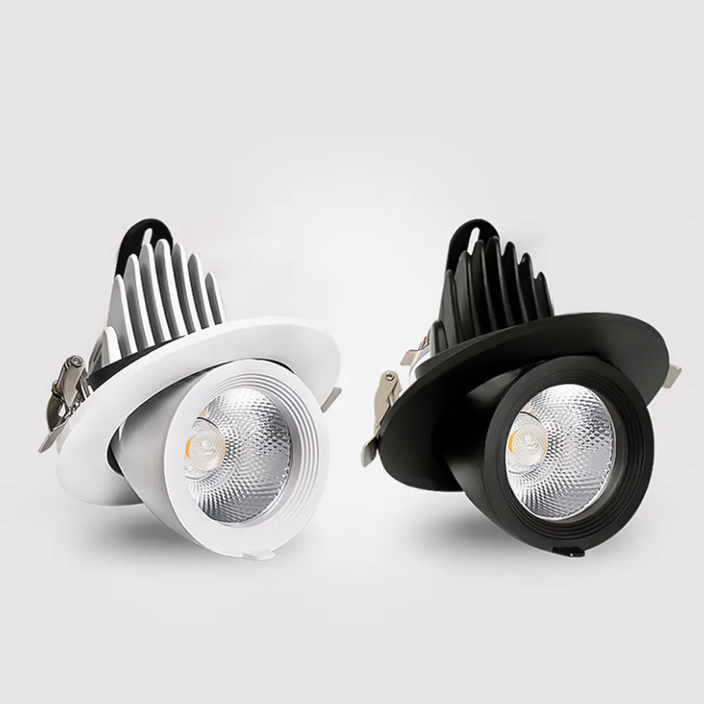 

Led COB downlight Recessed light 5W 12W 20W 40W living room office mall 360 degree adjustable angle 110-240V