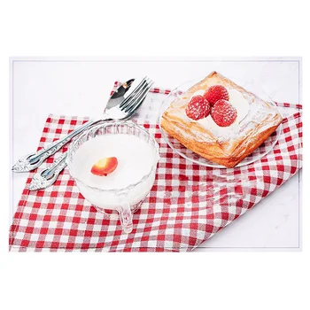 

Set of 10 pcs Cloth Napkins 30x40cm Cotton Linen Napkins Placemat Soft Dining Table Napkins Mat Check Table Napkin Fabric