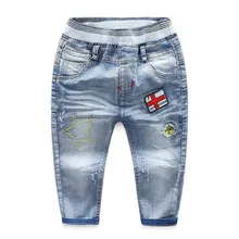 Детские ковбойские брюки для мальчиков; коллекция года; детская одежда; сезон весна; стиль; брюки для мальчиков; детские джинсы с вышивкой в Корейском стиле