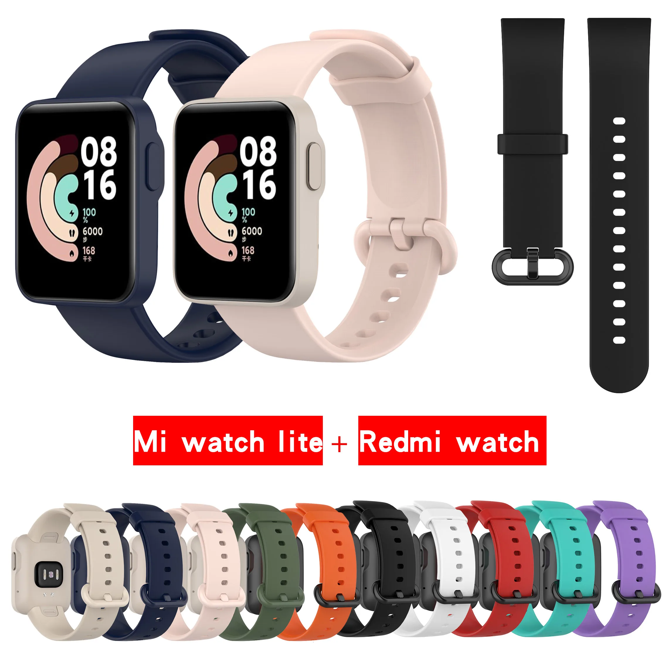

10 Colors Silicone Wrist Sport Strap For Xiaomi Mi Watch Lite Smart Watch Replacement Bracelet Wristband For Redmi