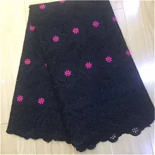 Африканское парчовое Ткань Белая швейцарская вуаль кружевная ткань из Дубая Африканское сухое кружево высокое качество кружева 5 ярдов/партия