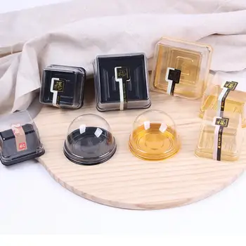 

Plastic Cake Boxes Mooncake Food Gift Packaging Box PVC Boxes Individual Moon Cake Tray Plastic LX1868