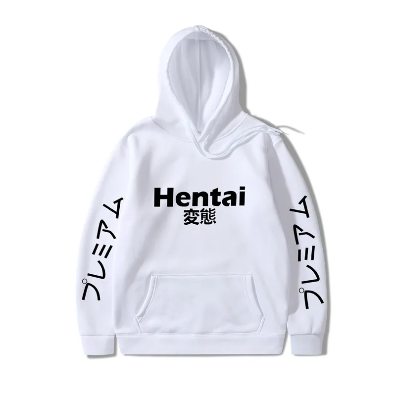 Модный свитер с надписью HENTAI лидер продаж модная повседневная флисовая