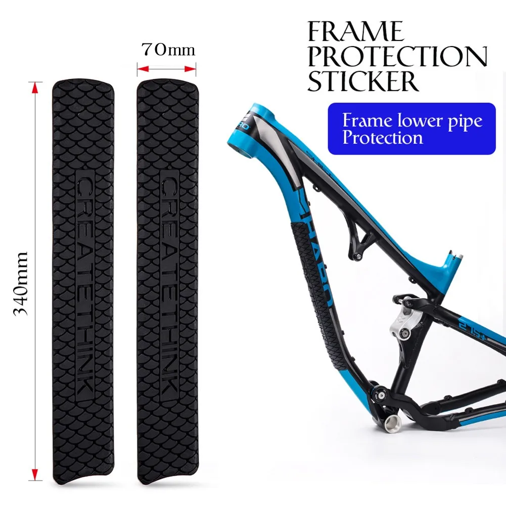 1 Pc Bicycle Universal Frame Protection Sticker Downtube Protector Silica Gel 