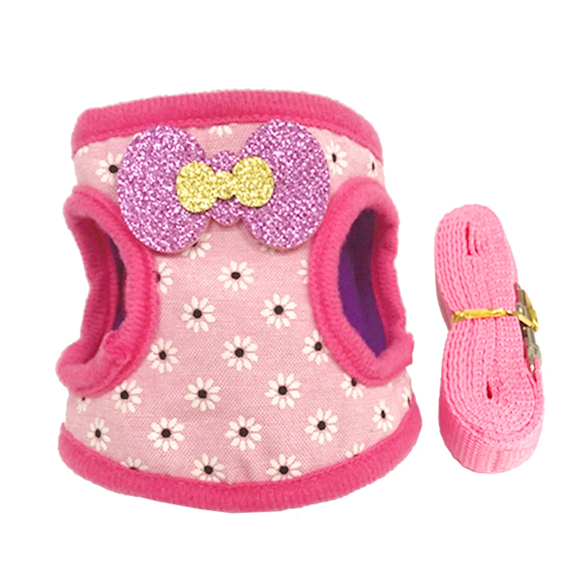 

Pet Harness Leash Set Adjustable Walking Leash Vest Harness Leash For Small Rabbit Chinchilla Dropshipping