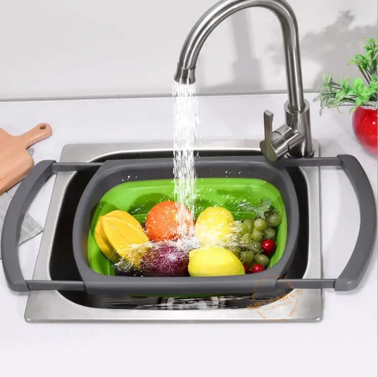 Foldable-Drain-Baskets-Collapsible-Kitchen-Silicone-Strainer-Noodles-Fruit-Vegetable-Washing-Strainers-Bowls-CF-52 (3)
