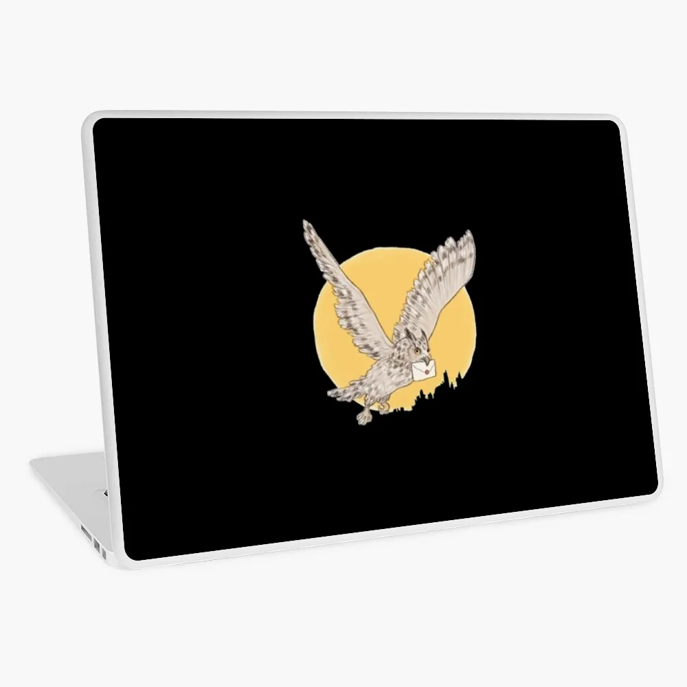 Сова Летающая с буквой наклейка для ноутбука Кожа 12 13 14 15 17 дюймов MacBook HP Acer Dell ASUS
