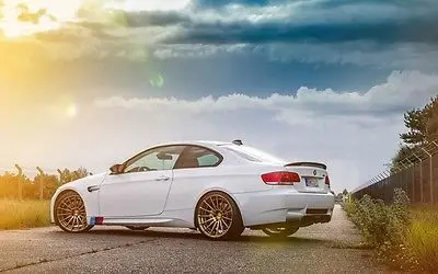 E92 P Стиль углеродного волокна задний багажник загрузки спойлер крыло для BMW 3