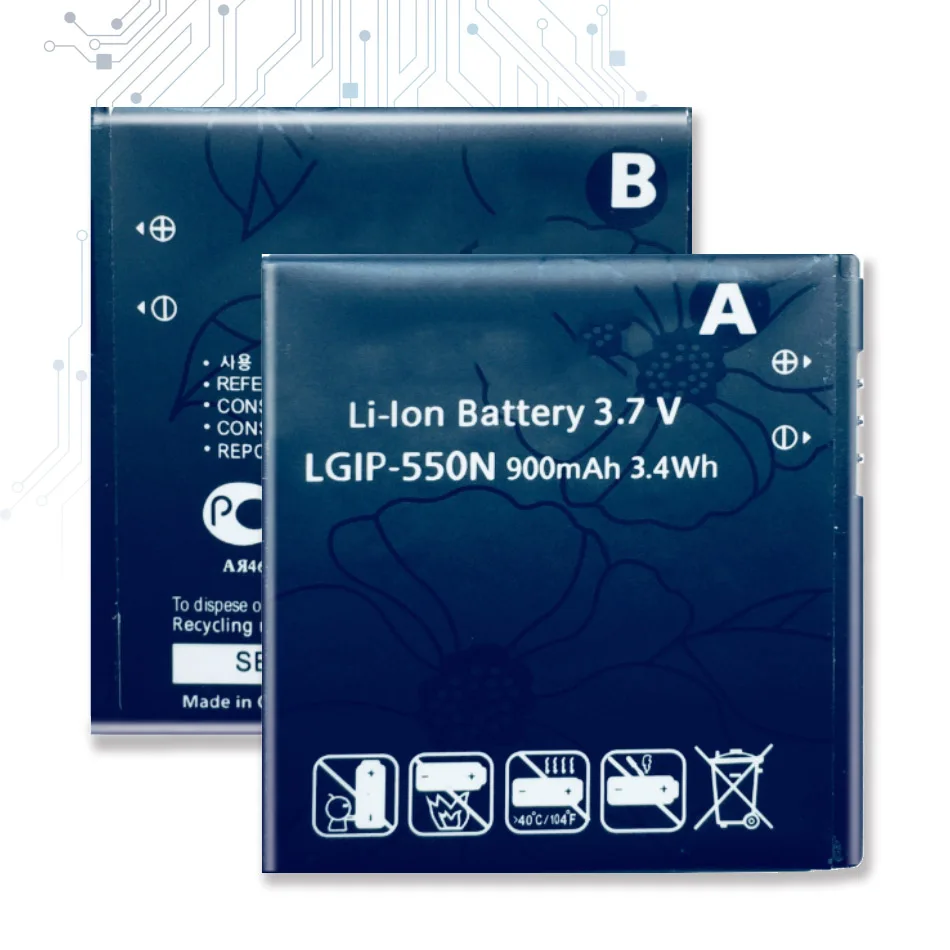 LGIP-550N Батарея для LG KV700 S310 GD510 GD880 мини 900 мАч