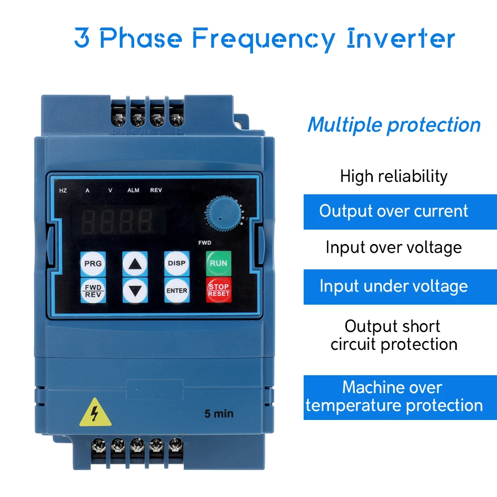 

AC Drive 380V Spindle Inverter 3 Phase Frequency Inverter for Motor Speed Controller VFD current transformers power supply