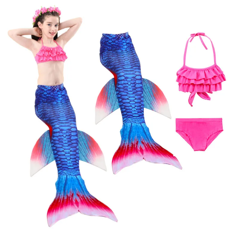 2019 г. Лидер продаж комплект из 3 предметов для девочки русалки купальник с
