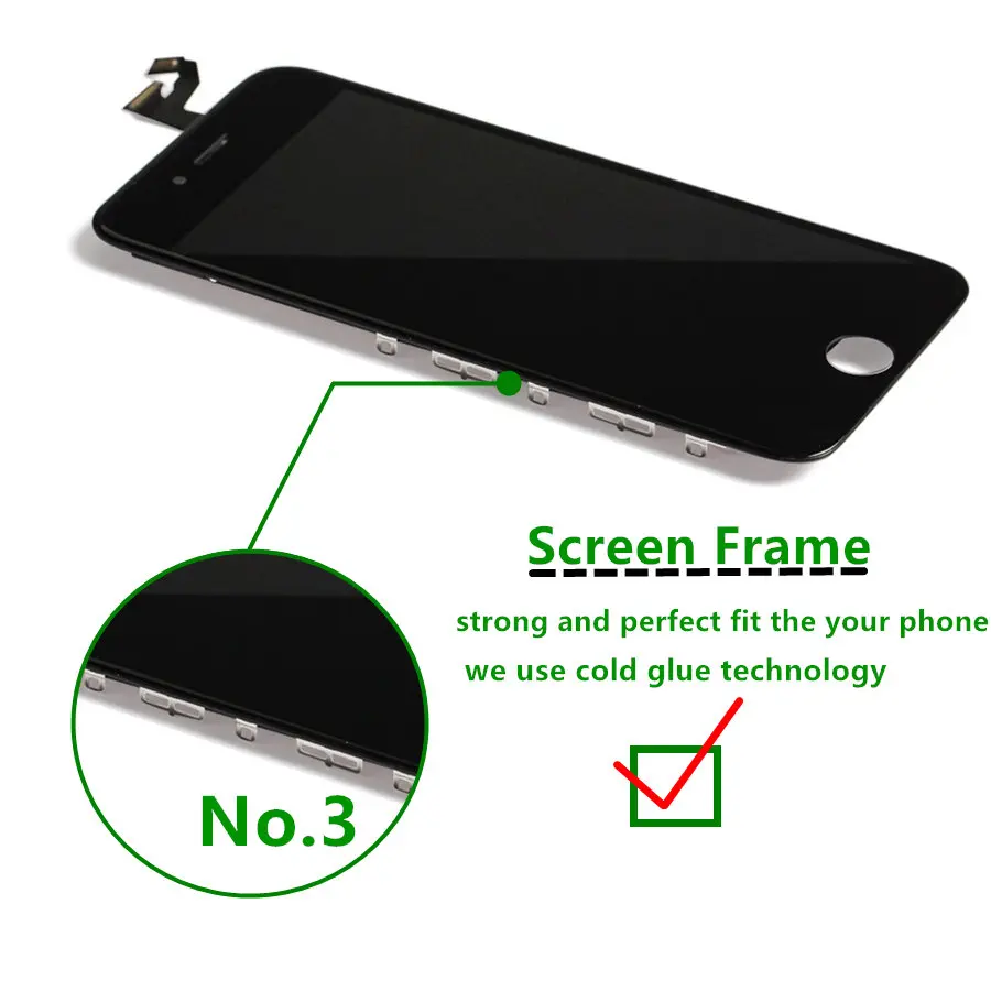 Лучшая замена экрана для iPhone 8 Plus ЖК-дисплей в сборе с сенсорным экраном+ 3D ремонт мобильного телефона для iPhone 7 Plus, черный белый