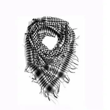 

GloryStar Superior Tactical Military Scarf Turban Desert Shemagh Arab High Quality Polyester Keffiyeh White