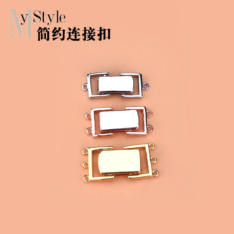 Pulsera accesorios hebilla cuadrada de 1 Fila 2 filas 3 filas cierre conexión hebilla mano tejida joyas DIY accesorios ma
