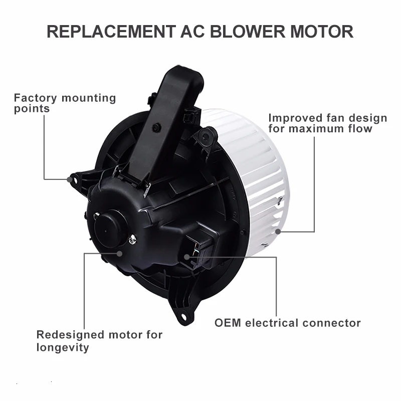 HVAC Blower Motor A/C Assembly With Fan Cage 700237 AL1Z19805A 75873 For Ford Expedition Ford F-150 Lincoln Navigator 2009