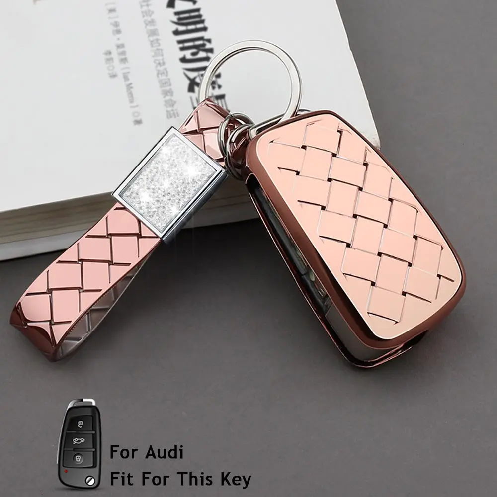 Option 9 ТПУ авто ключ защитный чехол для Audi R8 A1 A3 A4 A5 A6 A7 A8 Q3 Q5 Q7 C5 C6 A4L A6L S1 S3 RS6 TT 2005-2013 автомобильный держатель телефона - Название цвета: Option 9