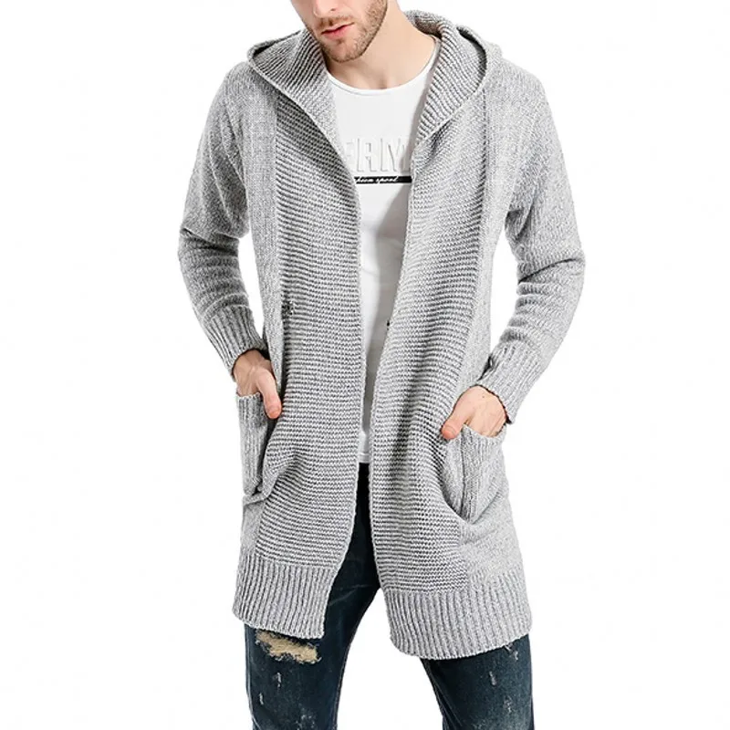 

Brand Autumn Winter Fashion Casual Cardigan Sweater Coat Men Loose Fit Warm Knitting Clothes Sweater Coats Male Single Button