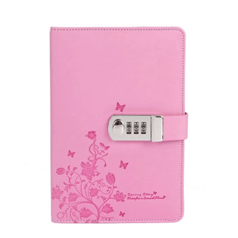 A5 ПУ защита глаз бумажный блокнот с кодовым замком Бизнес офис и школа библиотеки