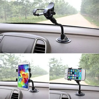 

1Pc Universal 360° Rotation Car Mount Phone Holder Rearview Mirror Bracket Black for Cellphone Dashboard Stand Holder Car Mount