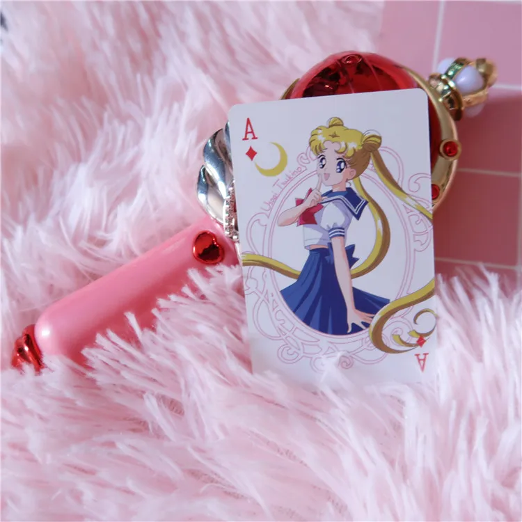 [MYKPOP] encantadora chica Guerrero papel Poker papel de Arte Fino de 54 Uds Sailor Moon colección de Fans Amine SC20080411