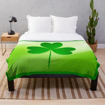 

Big Shamrock Throw Blanket Soft Sherpa Blanket Bed Sheet Single Knee Blanket Office Nap Blanket