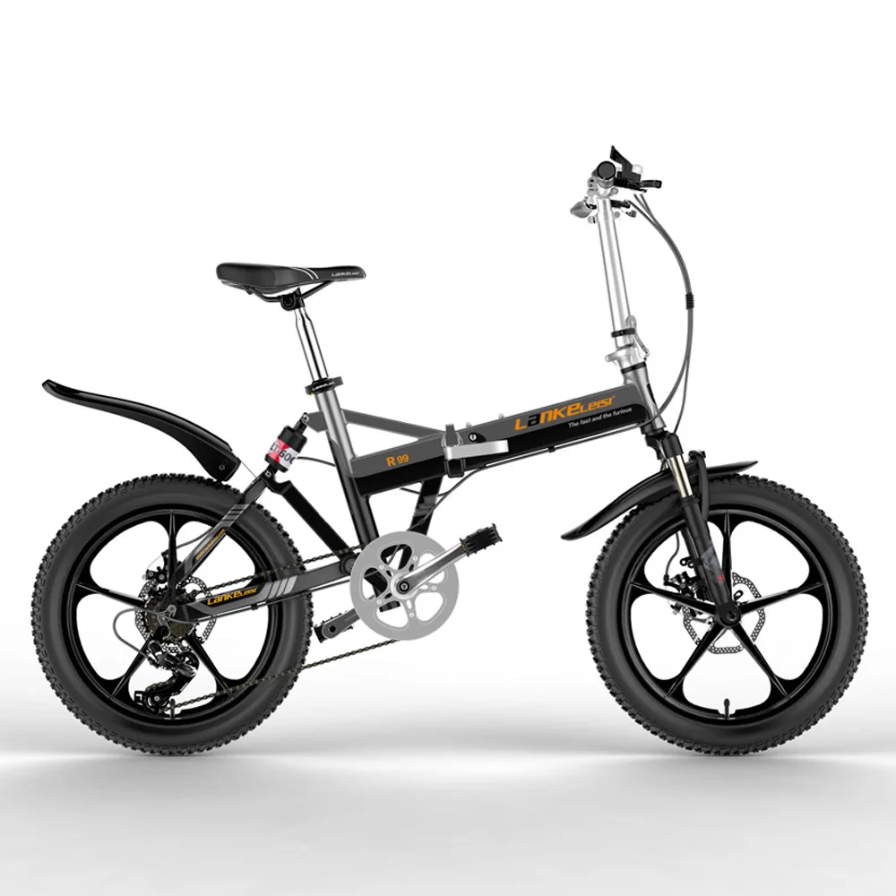 R99 20 Inch Folding Mountain Bike Oil Spring Suspension Fork Mechanical Disc Brake Adjustable Handlebar | Спорт и развлечения