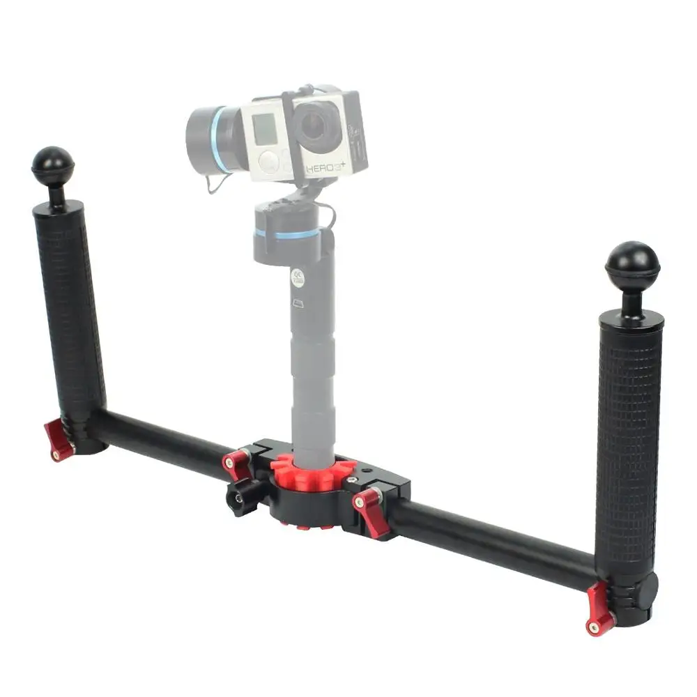 PULUZ Dual Handheld Grip Aluminum Alloy Stabilizer for DJI RONIN-S / MOZA Zhi Yun FeiyuTech Gimbal | Электроника