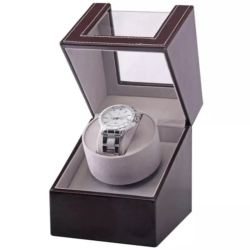 

TurnFinger Fashion Simple Wooden Mute Automatic Rotating Watch Box High-end Luxury Quality Professional Elegant Design