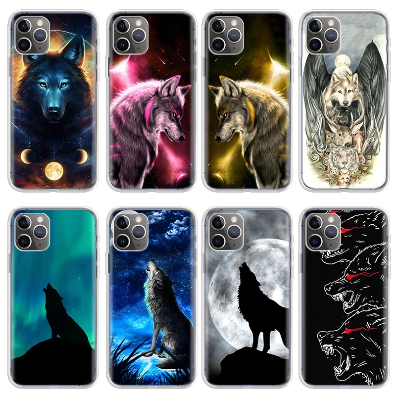 Чехол HD Wolf Totem для Iphone 11 13 Pro Max 12 Mini i8 7 Plus i6 i5S X XR XSMAX Phone SE 2020 мягкий чехол | Мобильные